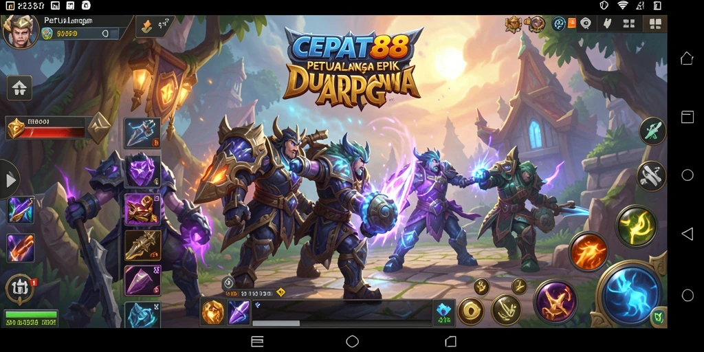 Screenshot utama menunjukkan aksi seru dalam permainan ARPG.