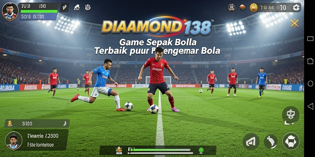 Tampilan gameplay DIAMOND138 yang seru dan penuh aksi sepak bola.