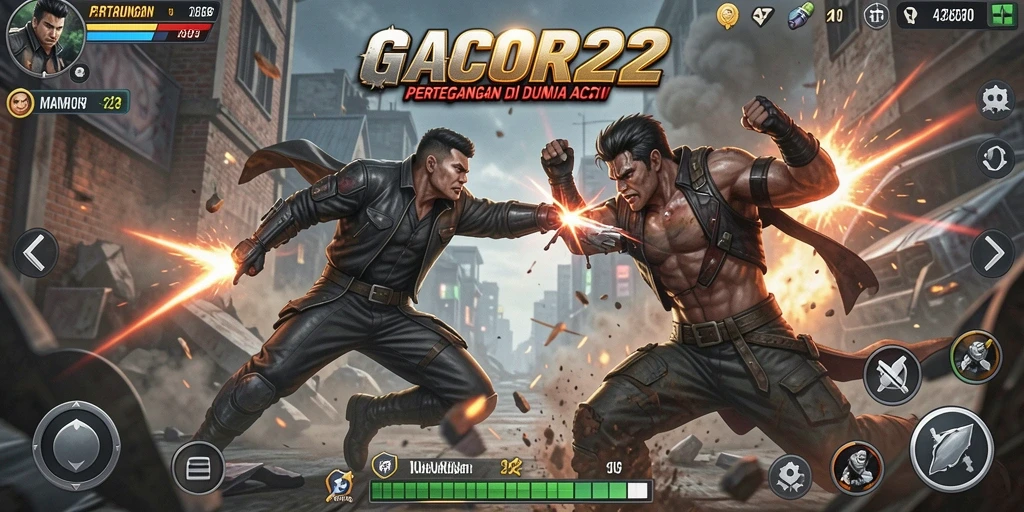 Screenshots GACOR22 menampilkan pertarungan aksi menegangkan yang menyenangkan.