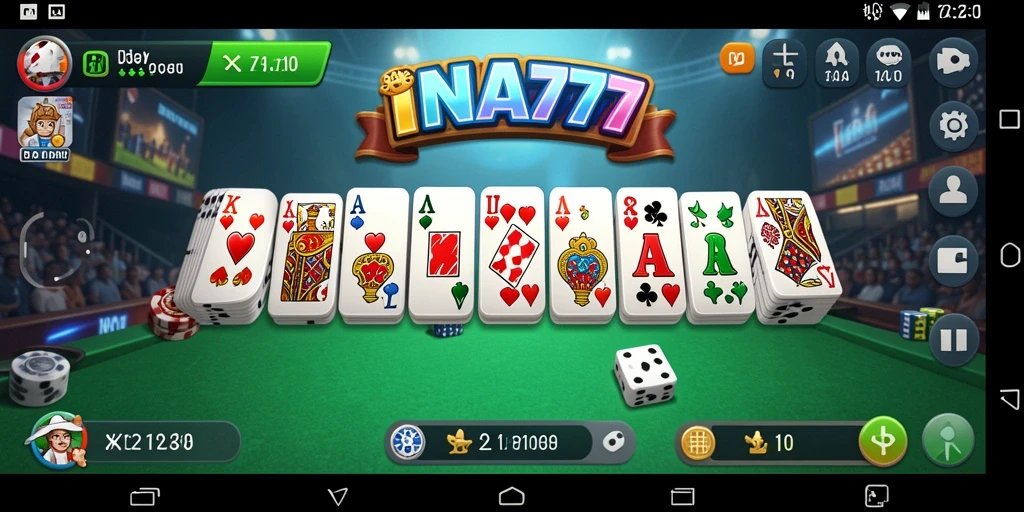 Tampilan gameplay seru di INA777, permainan Domino menyenangkan.