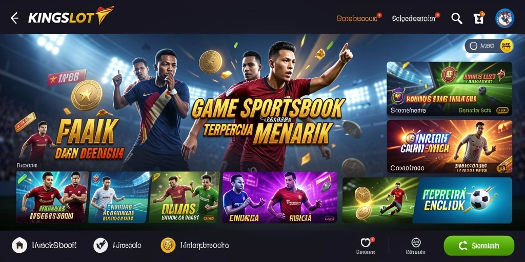 Tampilan menarik dari gameplay Sportsbook KINGSLOT.