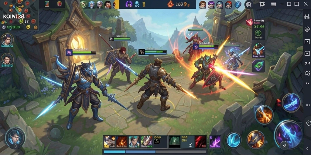 Gameplay seru KOIN138 dalam pertempuran MOBA yang menegangkan.