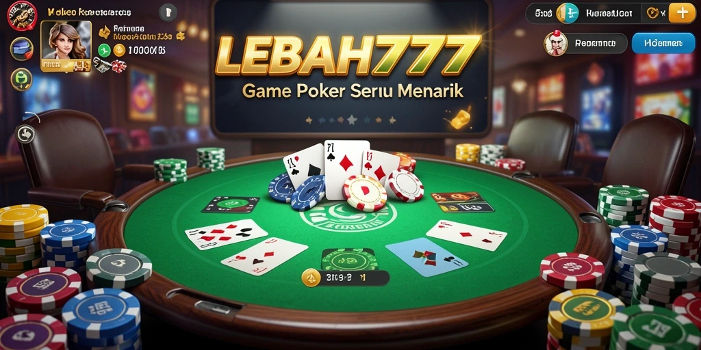 Tampilan gameplay Poker yang seru dan menegangkan di LEBAH777.