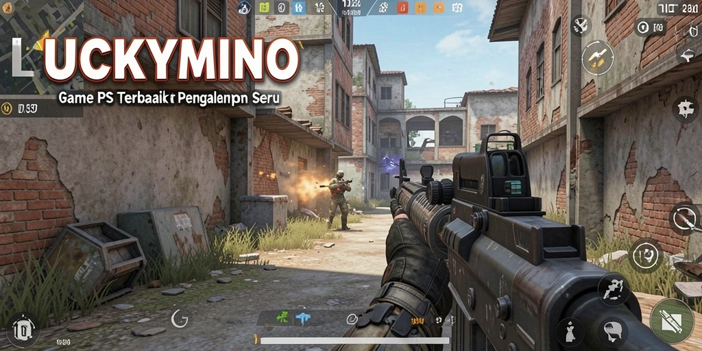 Tampilan gameplay seru dan intens dari LUCKYMINO.