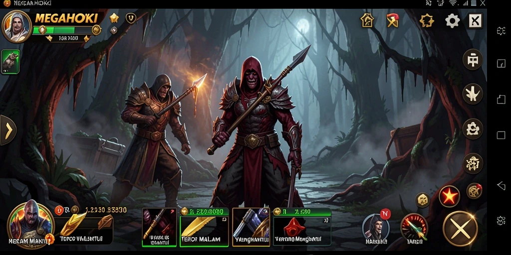 Menampilkan gameplay mencekam dari MEGAHOKI dengan elemen horor yang mendalam.