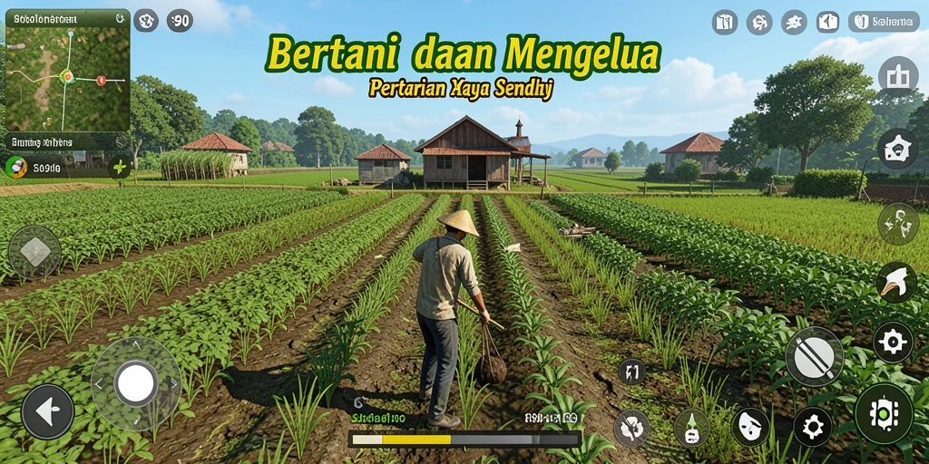 Tangkapan layar menunjukkan pengalaman bertani yang mendalam dalam S80.