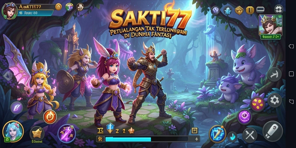 Tangkapan layar utama SAKTI77 menampilkan aksi petualangan seru di dunia fantastis.