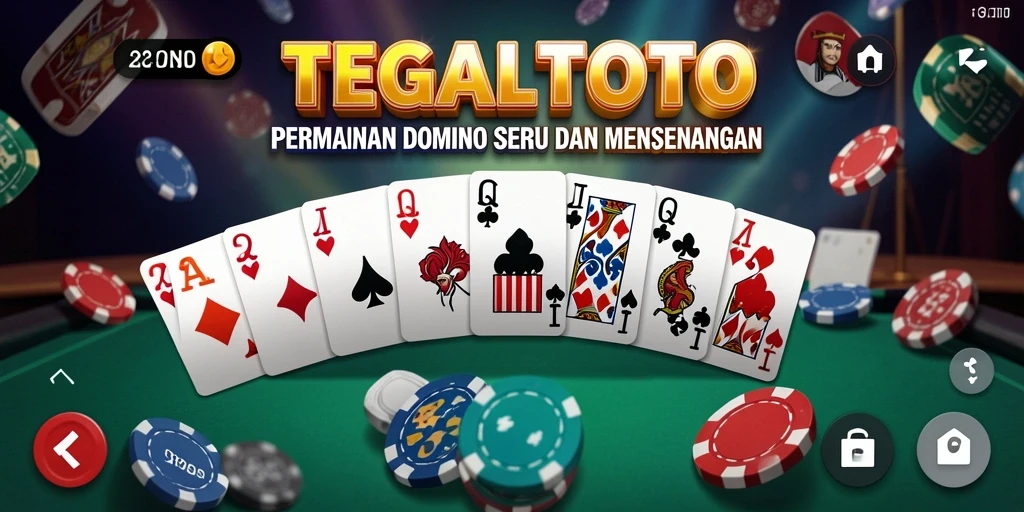Tampilan utama permainan Domino TEGALTOTO dengan gameplay yang seru.